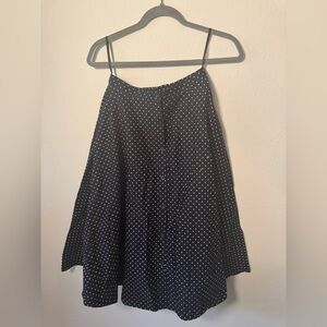 Uniqlo Polka Dot navy blue circle Skirt